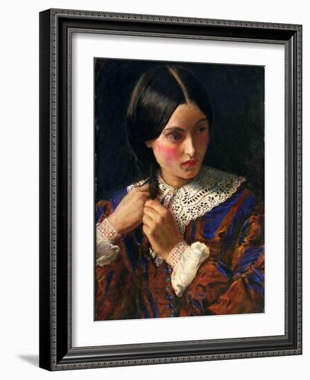 Only a Lock of Hair, C.1857-58-John Everett Millais-Framed Giclee Print