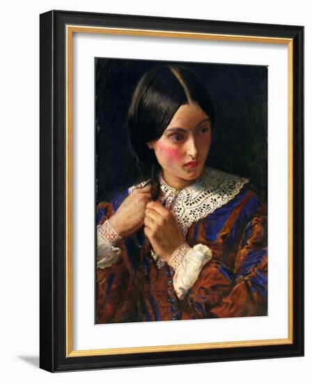 Only a Lock of Hair, C.1857-58-John Everett Millais-Framed Giclee Print