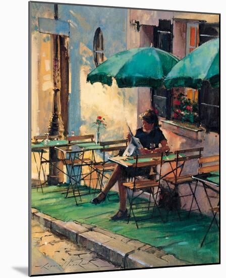 Only a Rose at Cafe Rose-Raymond Leech-Mounted Art Print