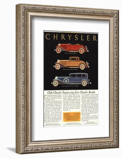 Only Chrysler Engineering…-null-Framed Art Print