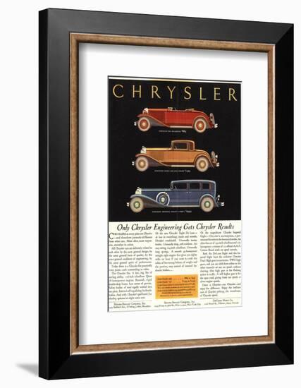 Only Chrysler Engineering…-null-Framed Art Print