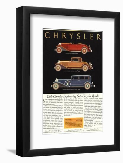 Only Chrysler Engineering…-null-Framed Art Print