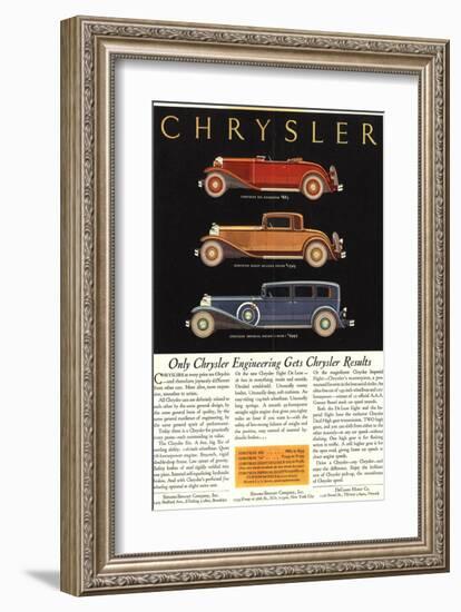 Only Chrysler Engineering…-null-Framed Art Print