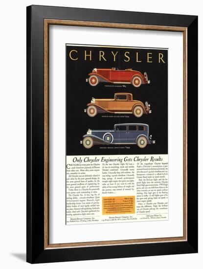 Only Chrysler Engineering…-null-Framed Art Print