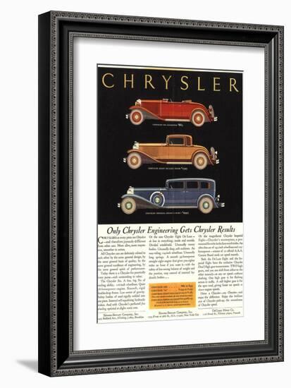 Only Chrysler Engineering…-null-Framed Art Print