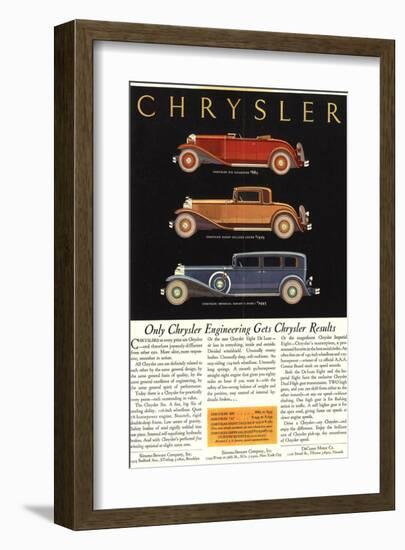 Only Chrysler Engineering…-null-Framed Art Print