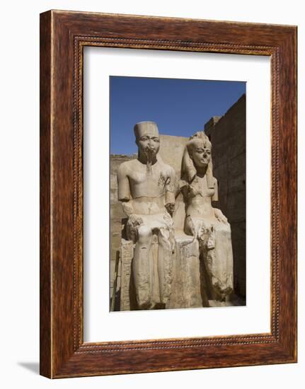 Only known Statue of King Tutankhamun on Left and Wife Queen Ankesenamun-Richard Maschmeyer-Framed Photographic Print