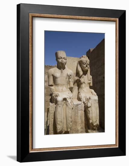 Only known Statue of King Tutankhamun on Left and Wife Queen Ankesenamun-Richard Maschmeyer-Framed Photographic Print