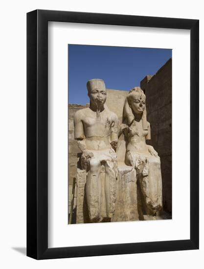 Only known Statue of King Tutankhamun on Left and Wife Queen Ankesenamun-Richard Maschmeyer-Framed Photographic Print