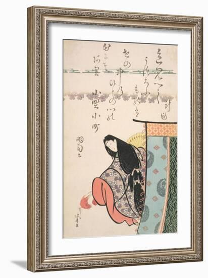 Ono No Kamachi, from the Series 'The Six Immortal Poets', C.1810-Katsushika Hokusai-Framed Giclee Print