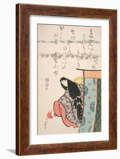 Ono No Kamachi, from the Series 'The Six Immortal Poets', C.1810-Katsushika Hokusai-Framed Giclee Print