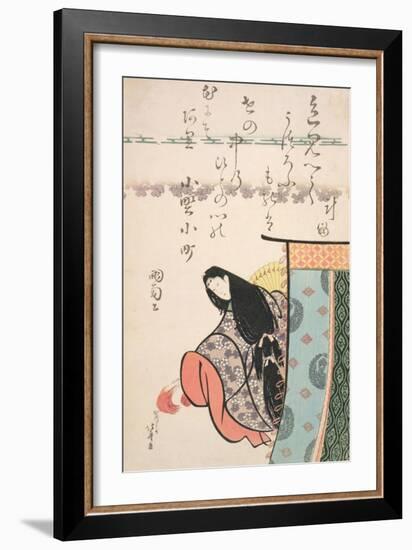 Ono No Kamachi, from the Series 'The Six Immortal Poets', C.1810-Katsushika Hokusai-Framed Giclee Print