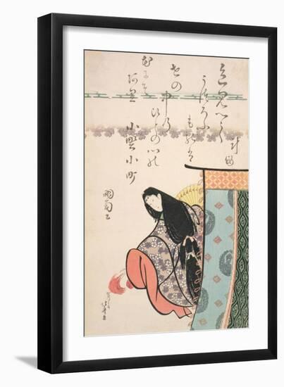 Ono No Kamachi, from the Series 'The Six Immortal Poets', C.1810-Katsushika Hokusai-Framed Giclee Print