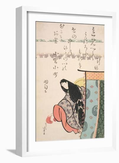 Ono No Kamachi, from the Series 'The Six Immortal Poets', C.1810-Katsushika Hokusai-Framed Giclee Print