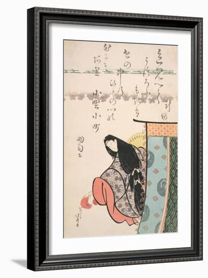 Ono No Kamachi, from the Series 'The Six Immortal Poets', C.1810-Katsushika Hokusai-Framed Giclee Print