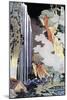 Ono Waterfall Along the Kisokaido, C1780-1849-Katsushika Hokusai-Mounted Giclee Print