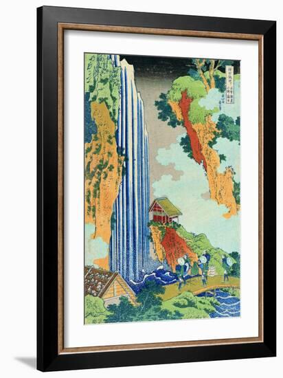 Ono Waterfall, the Kiso Highway, from the series 'A Journey to the Waterfalls of all the Provinces'-Katsushika Hokusai-Framed Giclee Print