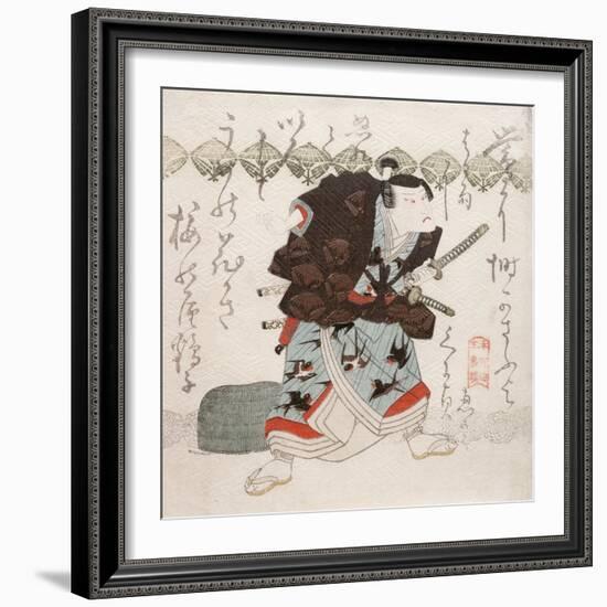 Onoe Kikugoro III as Nagoya Sanza in the Saya-Ate-Utagawa Kunisada-Framed Giclee Print