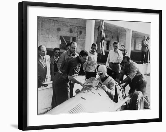 Onofre Marimon at the French Grand Prix, Reims, 1951-null-Framed Photographic Print