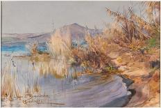 Lago Di Bracciano (W/C on Paper)-Onorato Carlandi-Giclee Print