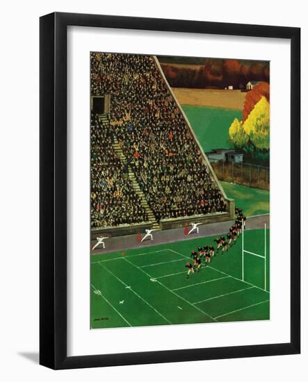 "Onto the Field," November 1, 1947-John Falter-Framed Giclee Print