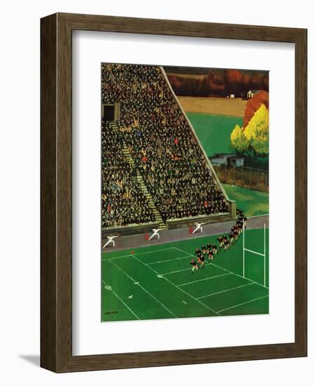 "Onto the Field," November 1, 1947-John Falter-Framed Giclee Print