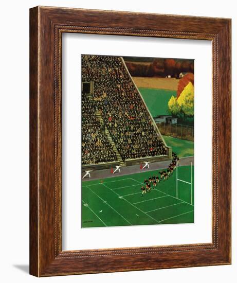 "Onto the Field," November 1, 1947-John Falter-Framed Giclee Print