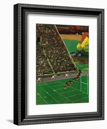 "Onto the Field," November 1, 1947-John Falter-Framed Giclee Print