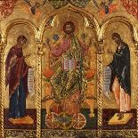 Christ Pantocrator, Virgin and St. John-Onufri Qiprioti-Stretched Canvas