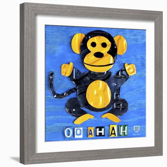 Oo Ah Ah the Monkey-Design Turnpike-Framed Giclee Print