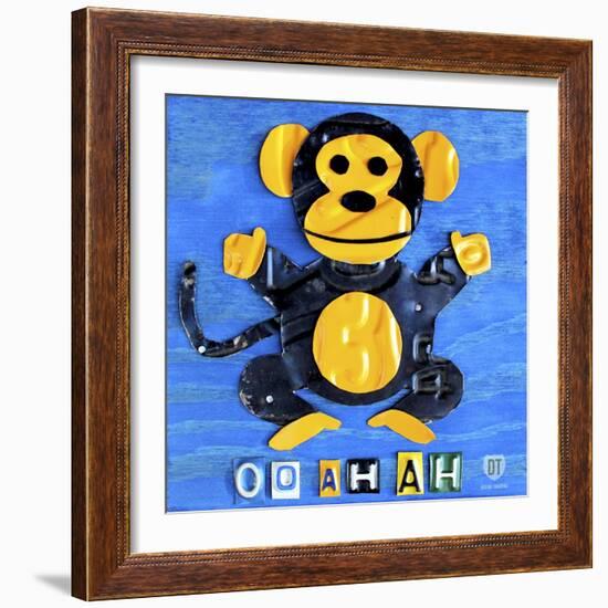 Oo Ah Ah the Monkey-Design Turnpike-Framed Giclee Print