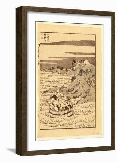 Ooigawa Okegoe No Fuji-Katsushika Hokusai-Framed Giclee Print