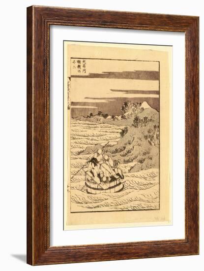 Ooigawa Okegoe No Fuji-Katsushika Hokusai-Framed Giclee Print