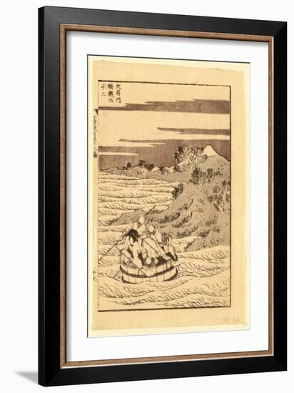 Ooigawa Okegoe No Fuji-Katsushika Hokusai-Framed Giclee Print