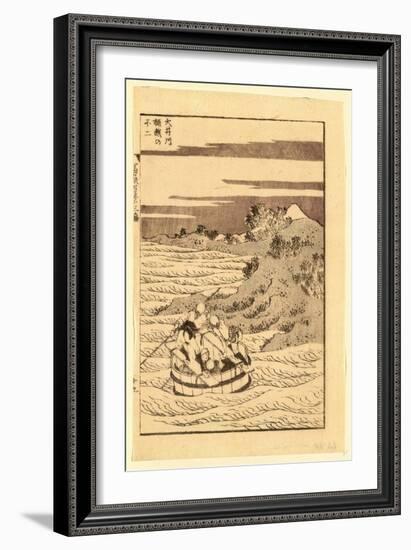 Ooigawa Okegoe No Fuji-Katsushika Hokusai-Framed Giclee Print