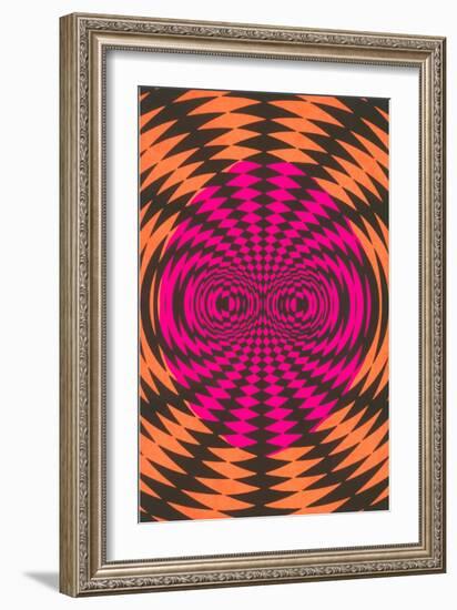 Op Art Psychedelic Pattern-null-Framed Art Print