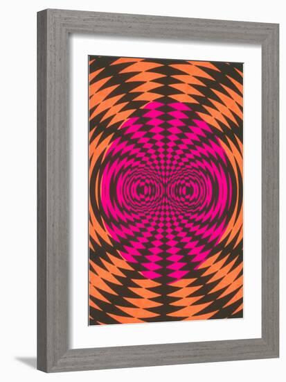 Op Art Psychedelic Pattern-null-Framed Art Print