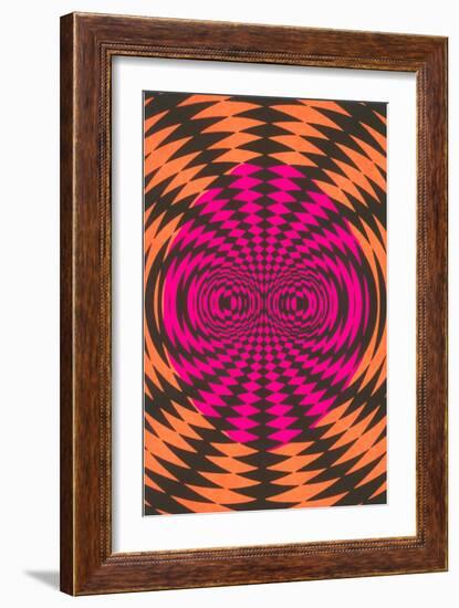Op Art Psychedelic Pattern-null-Framed Art Print