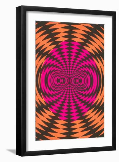 Op Art Psychedelic Pattern-null-Framed Art Print