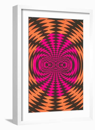 Op Art Psychedelic Pattern-null-Framed Art Print