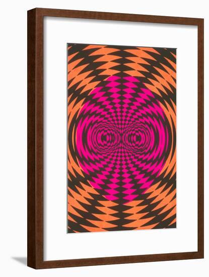 Op Art Psychedelic Pattern-null-Framed Art Print