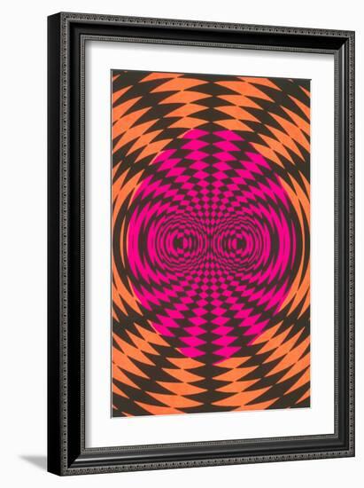 Op Art Psychedelic Pattern-null-Framed Art Print