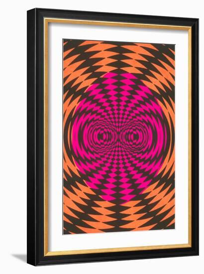 Op Art Psychedelic Pattern-null-Framed Art Print