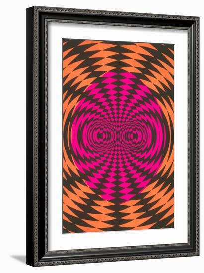 Op Art Psychedelic Pattern-null-Framed Premium Giclee Print