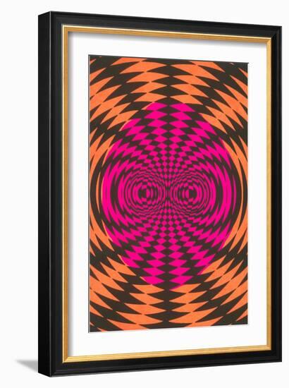 Op Art Psychedelic Pattern-null-Framed Premium Giclee Print