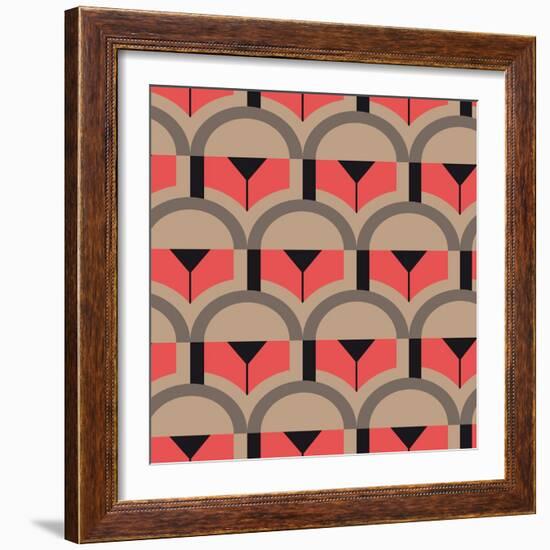 Op Art Vector Seamless Pattern-oksanase-Framed Premium Giclee Print