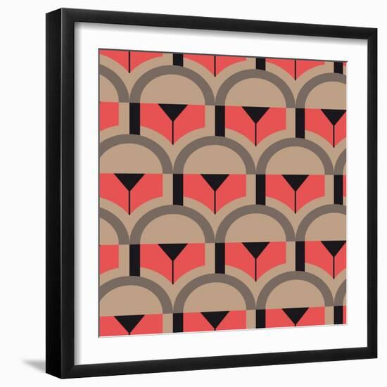 Op Art Vector Seamless Pattern-oksanase-Framed Premium Giclee Print