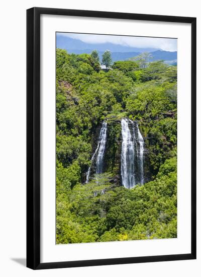 Opaekaa Falls, Kauai, Hawaii, United States of America, Pacific-Michael Runkel-Framed Photographic Print