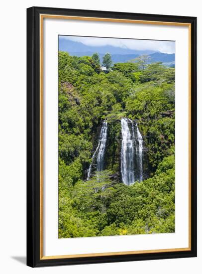 Opaekaa Falls, Kauai, Hawaii, United States of America, Pacific-Michael Runkel-Framed Photographic Print