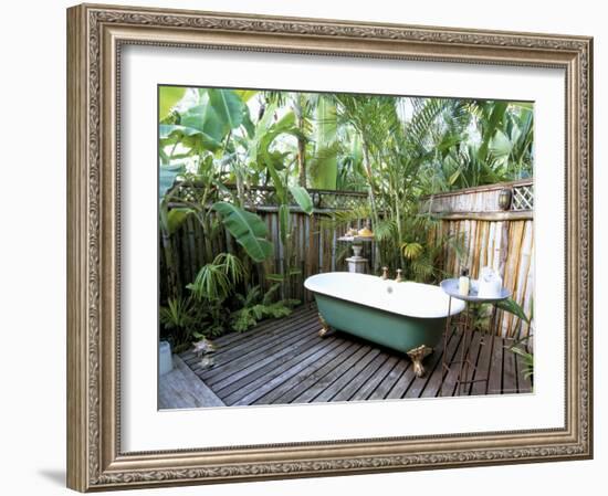 Open Air Bath at Luxury Hotel, Formerly Ian Fleming's House, Goldeneye, St. Mary-Sergio Pitamitz-Framed Photographic Print